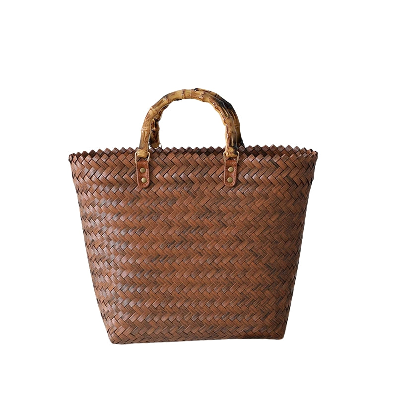 Bolsa Palha Praia Marrom