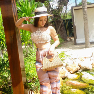 Bolsa Palha Praia Semicircular Aurelle