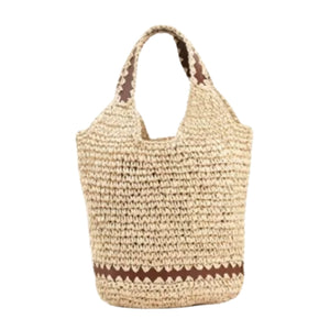 Bolsa Praia Palha Belle - Versatilidade e Estilo em Bege