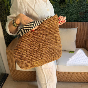 Bolsa Praia Palha Cáqui