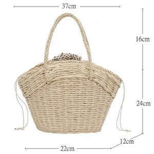 Bolsa Praia Palha Rattan Medidas