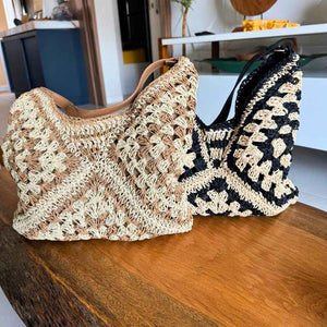 bolsa de praia de croche