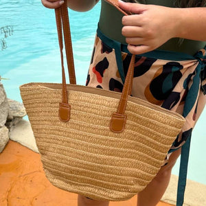 bolsa de palha caqui