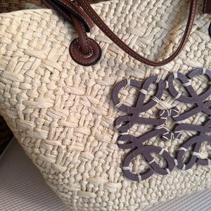 bolsa de palha de praia estilosa e chic