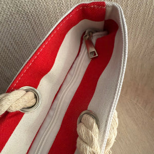 bolsa de praia grande com ziper