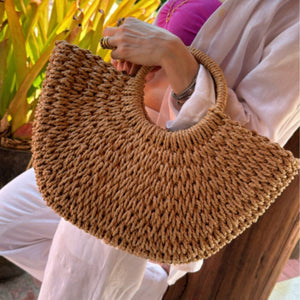 bolsa de praia de palha