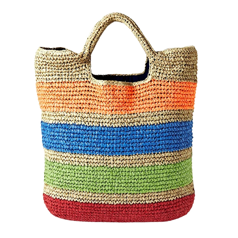 Bolsa de Praia em Linho Mykonos – Estilo Palha Elegante