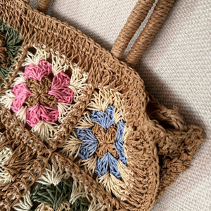 Bolsa Crochê Floral