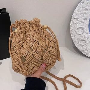 Bolsa de Crochê Toscana Cáqui