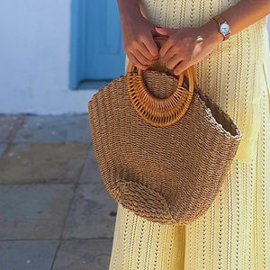 Bolsa de Palha Estilo Boho Luxo