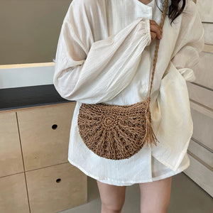 Bolsa de Palha para Praia Marrom