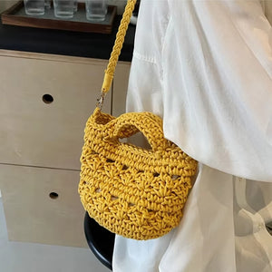 Bolsa de Praia de Crochê Luna Amarelo