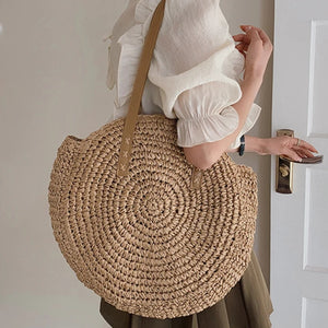 Bolsa de Praia de Palha Venti Cáqui Bonita