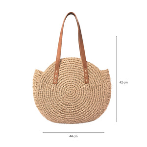 Tamanho da Bolsa de Praia de Palha Venti Cáqui