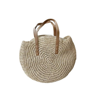 Bolsa em Palha Aurora – Charme Boêmio em Rattan Bege