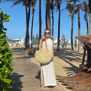 Bolsa em Palha Redonda