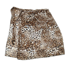 Canga de Praia em Chiffon Longo Leopardo na Bolsa de Praia