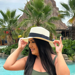 Chapéu de Praia Brisa Noir Branco