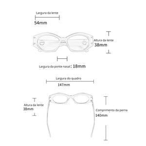 Óculos Feminino de Sol Noir Élite Medidas