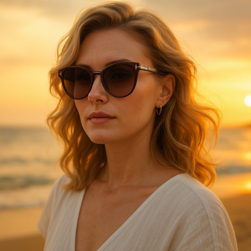 Óculos Feminino de Sol Verona – Modelo Ultraleve Marrom