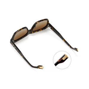 Óculos de Sol Feminino Marrom Detalhes