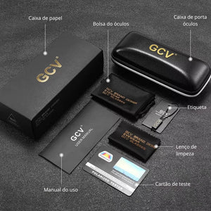 Óculos de Sol Feminino Moderno Luna Aura Itens Inclusos