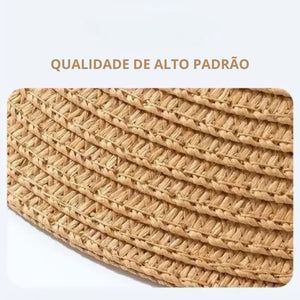 Viseira Feminina Palha Detalhes