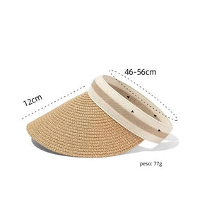 Viseira Feminina Palha Medidas