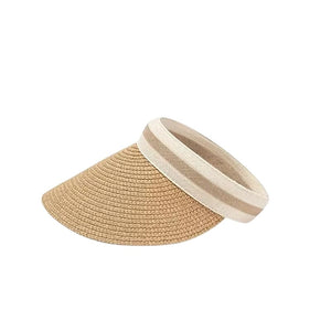 Viseira Feminina Palha – Design Sofisticado em Cáqui