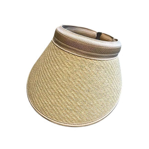 Viseira Feminina de Palha – Estilo e Proteção no Verão Bege