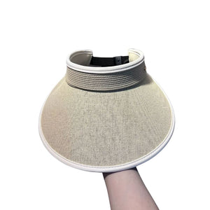 Viseira de Praia Panamá Luxo – Aba Grande e Proteção UV Bege