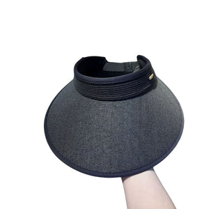 Viseira de Praia Panamá Luxo – Aba Grande e Proteção UV Preto