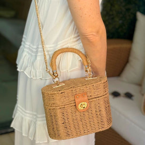 bolsa de praia chic de palha