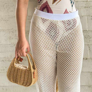 bolsa de palha de praia pequena