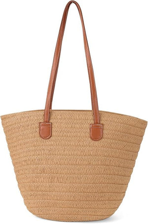 Bolsa de Palha Amélia – Elegância em Cáqui