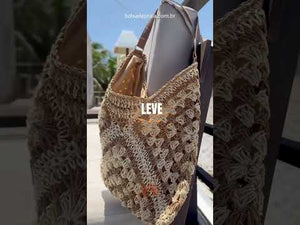 bolsa de praia de croche