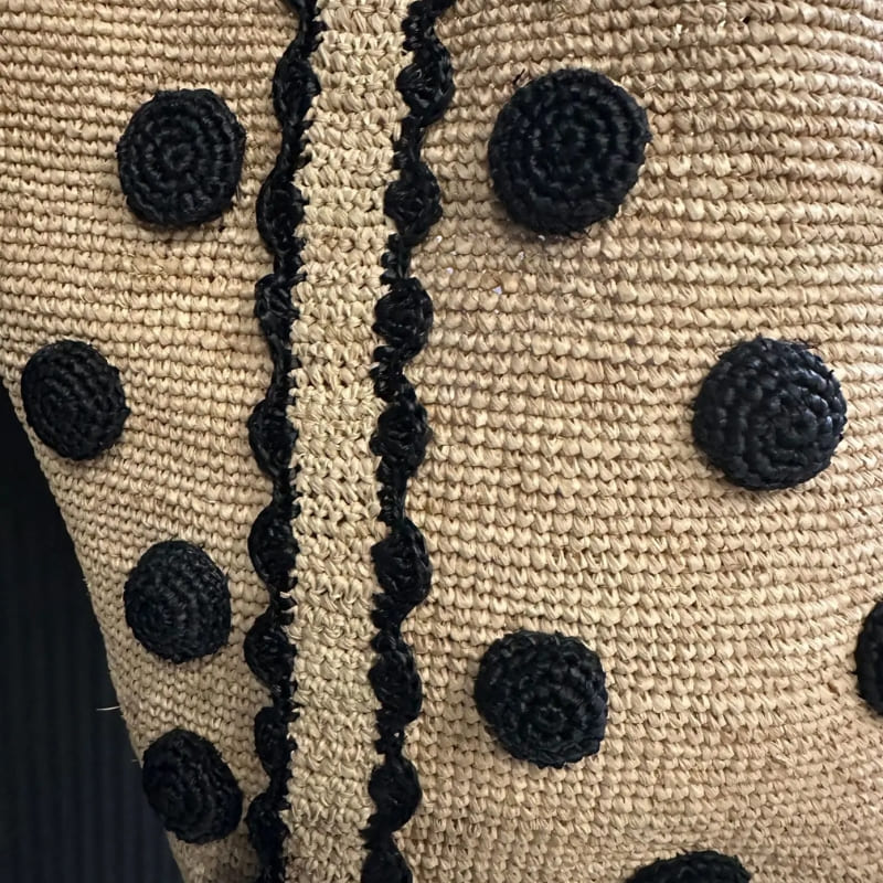 Bolsa Palha Boêmia Solara Detalhes