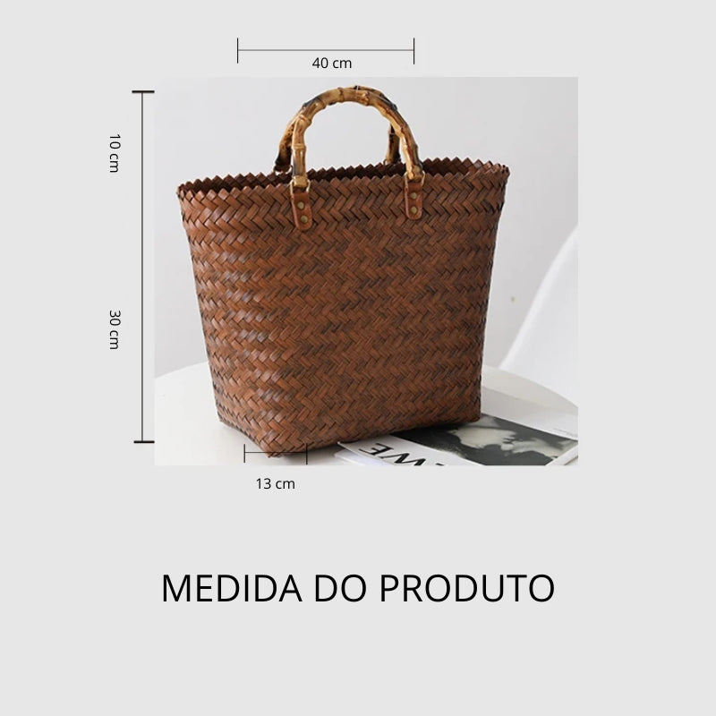 Bolsa Palha Praia Medida do Produto 