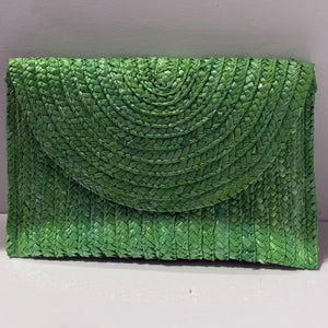 Bolsa Palha Praia Verde - Feita à Mão