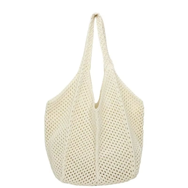 Bolsa Praia Crochê Venezia - Bege Casual