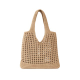 Bolsa Praia Crochê Verbena Duna Cáqui