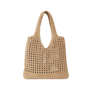 Bolsa Praia Crochê Verbena Duna Cáqui