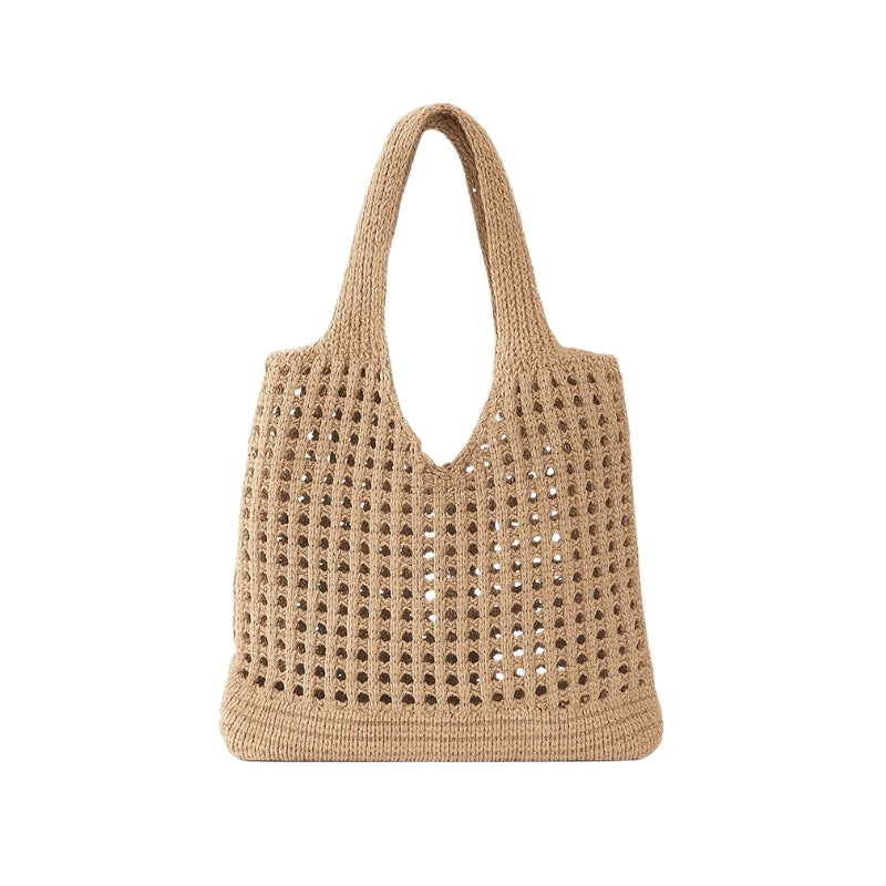 Bolsa Praia Crochê Verbena Duna Cáqui