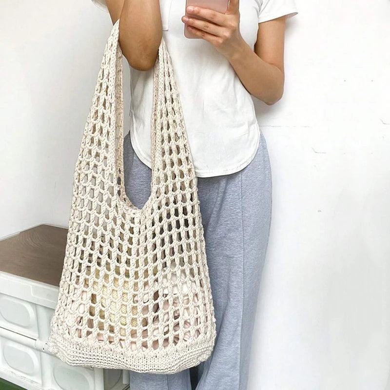 Bolsa de Praia Crochê Verbena Soleil Bege