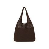 Bolsa Praia Malha Melissa - Estilo Crochê Casual Marrom