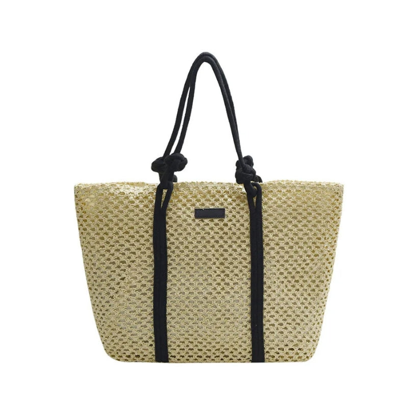 Bolsa Praia Palha Bellagio - Grande Capacidade e Leve Bege