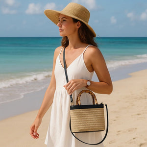 Bolsa Praia Palha Bucket