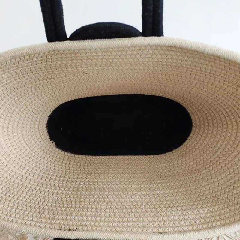 Bolsa Praia Palha Santorini por Dentro