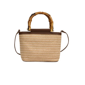 Bolsa Praia de Palha Crossbody - Verão Elegante