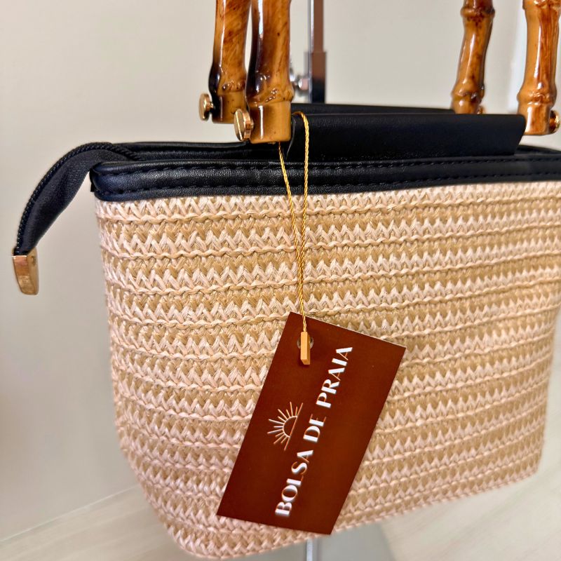 bolsa de palha chic